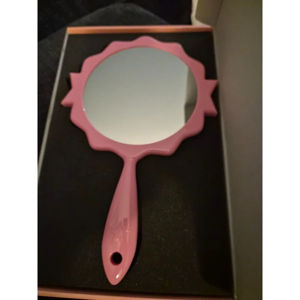 Jeffree Star Cosmetics Pink Chrome 'Jeffree Star Approved' Hand Mirror IOB New!